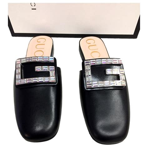 gucci slippers green crystal|gucci boots crystal.